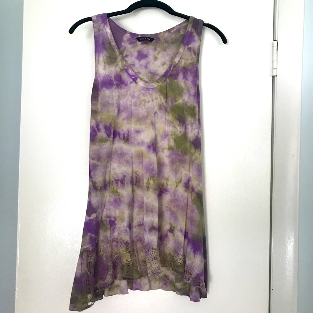 Yak N Yeti tank w/lace trim